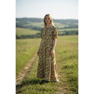 MADEWELL Women Long Floral Dress 18W